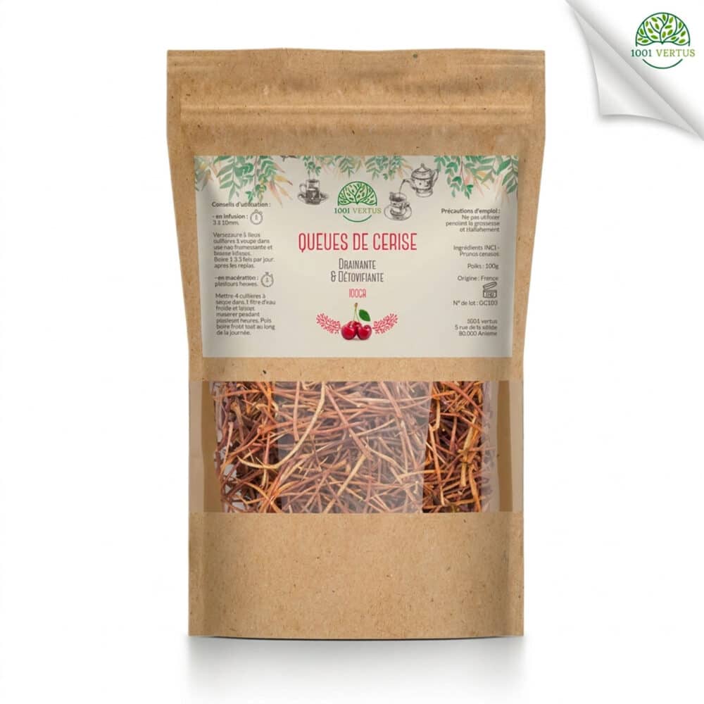 Queues de cerises séchées en vrac - Sachet 50g ou 100g