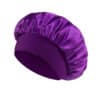 Bonnet en satin violet