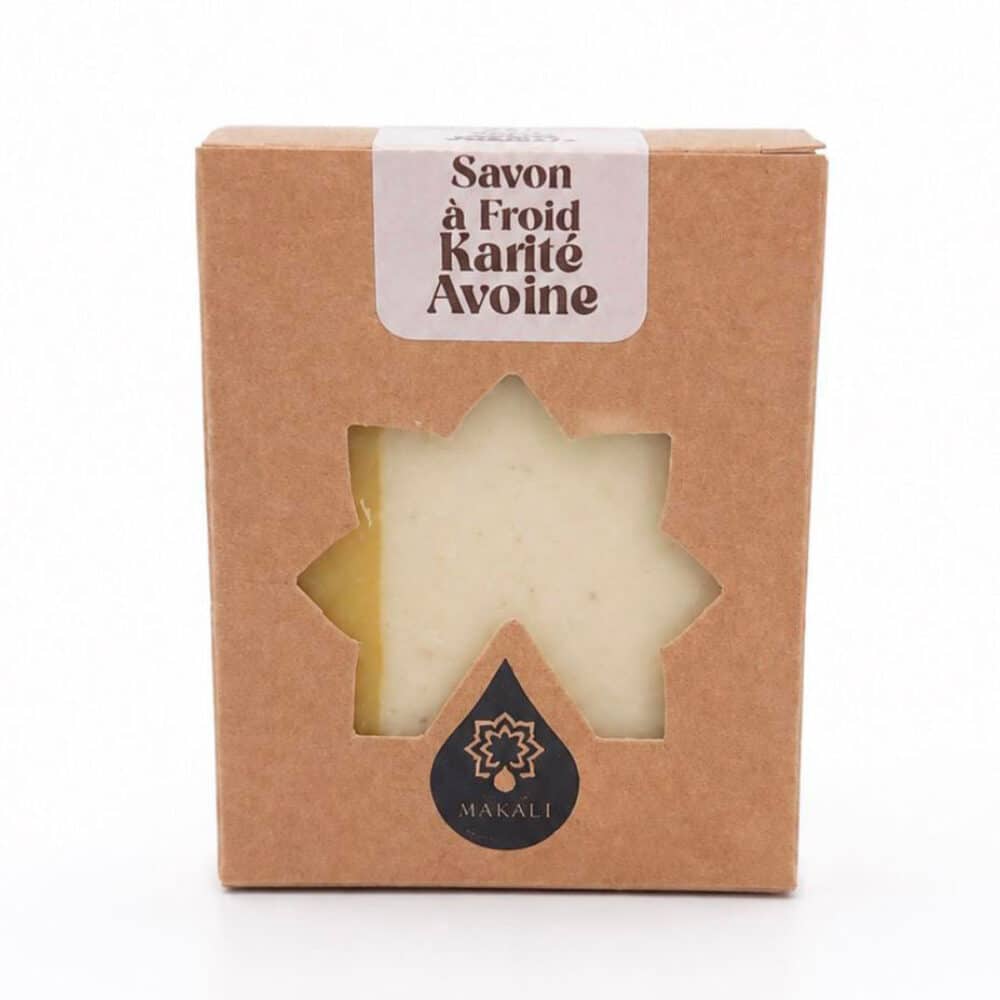 Savon solide artisanal karit&eacute; avoine du Maroc (Environ 100 &agrave; 120g) - Assali